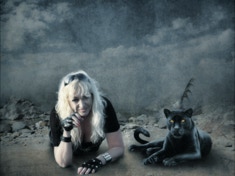 woman with panther